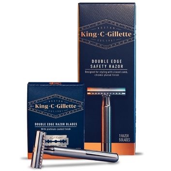 KING C. GILLETTE Double Edge + 5 ks hlavíc